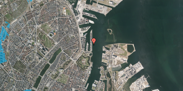 Oversvømmelsesrisiko fra vandløb på Langelinie Allé 40, 2100 København Ø