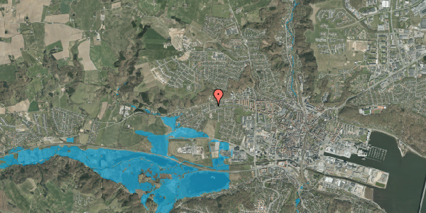Oversvømmelsesrisiko fra vandløb på Svendsgade 137, 7100 Vejle