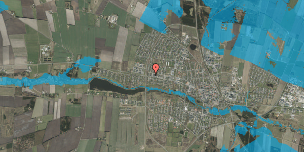 Oversvømmelsesrisiko fra vandløb på Vestergade 134, 7200 Grindsted