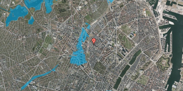 Oversvømmelsesrisiko fra vandløb på Bragesgade 10C, st. 1, 2200 København N
