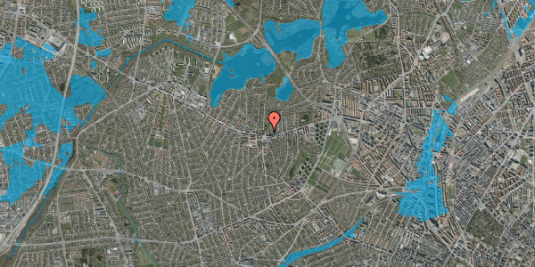 Oversvømmelsesrisiko fra vandløb på Brønshøj Kirkevej 4C, 2700 Brønshøj