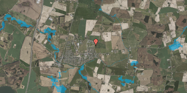 Oversvømmelsesrisiko fra vandløb på Heering Huse 55, 4690 Haslev