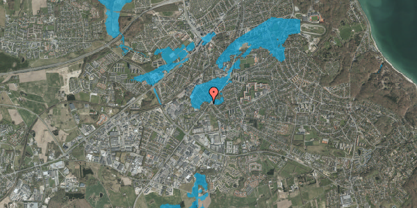 Oversvømmelsesrisiko fra vandløb på Ørnegårdsvej 27, 8270 Højbjerg