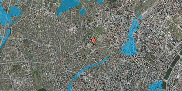 Oversvømmelsesrisiko fra vandløb på Rødkildevej 3, 2400 København NV