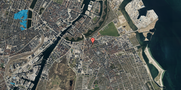 Oversvømmelsesrisiko fra vandløb på Uplandsgade 6B, 4. 414, 2300 København S