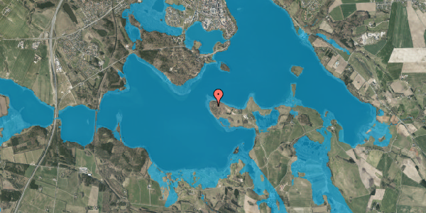 Oversvømmelsesrisiko fra vandløb på Temnæsvej 9, 8660 Skanderborg