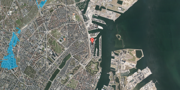Oversvømmelsesrisiko fra vandløb på Kalkbrænderihavnsgade 4D, 3. tv, 2100 København Ø
