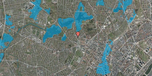 Oversvømmelsesrisiko fra vandløb på Efterslægtsvej 28B, 2400 København NV