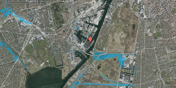 Oversvømmelsesrisiko fra vandløb på Kenny Drews Vej 59, 3. th, 2450 København SV