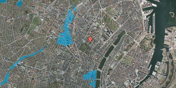 Oversvømmelsesrisiko fra vandløb på Nørrebrogade 92B, 2. th, 2200 København N