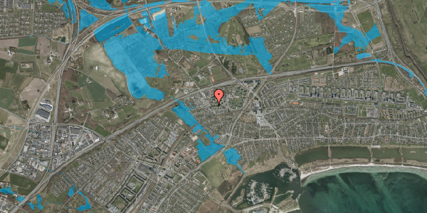 Oversvømmelsesrisiko fra vandløb på Margrethevænget 12, 5. 1, 2665 Vallensbæk Strand