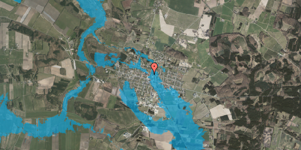 Oversvømmelsesrisiko fra vandløb på Middelgade 15, 8963 Auning