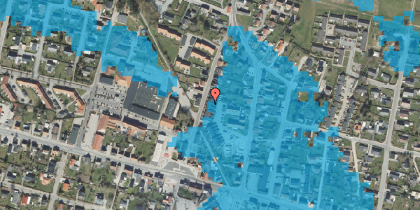 Oversvømmelsesrisiko fra vandløb på Middelgade 21, 8963 Auning