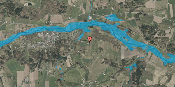Oversvømmelsesrisiko fra vandløb på Vellev Mose 2B, 8860 Ulstrup