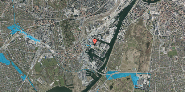 Oversvømmelsesrisiko fra vandløb på Teglholmsgade 12C, st. tv, 2450 København SV
