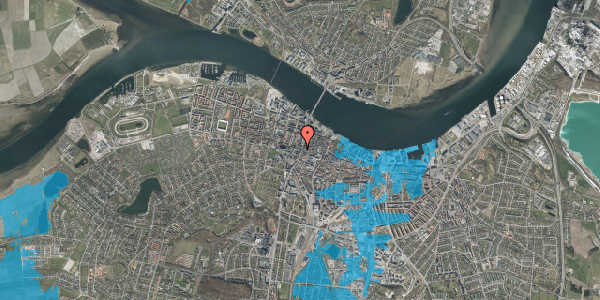 Oversvømmelsesrisiko fra vandløb på Jens Bangs Gade 3, 1. , 9000 Aalborg