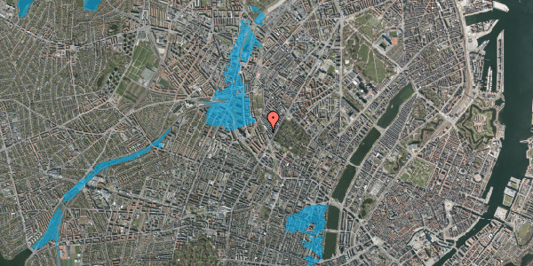 Oversvømmelsesrisiko fra vandløb på Hørsholmsgade 20, 5. , 2200 København N