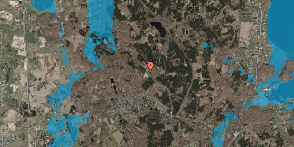 Oversvømmelsesrisiko fra vandløb på Helsingevej 7, 3400 Hillerød