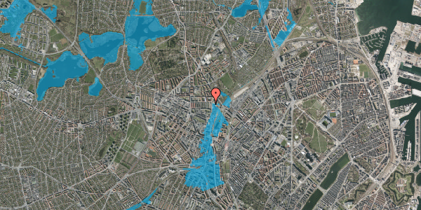 Oversvømmelsesrisiko fra vandløb på Bisiddervej 37, 1. th, 2400 København NV