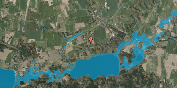 Oversvømmelsesrisiko fra vandløb på Tulstrupvej 134A, 8680 Ry