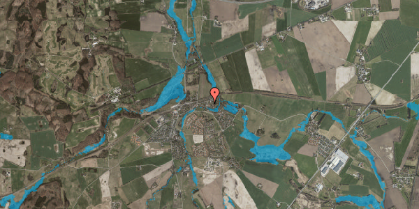 Oversvømmelsesrisiko fra vandløb på Roarsvej 4A, 4320 Lejre