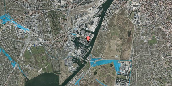 Oversvømmelsesrisiko fra vandløb på Alliancevej 7, 2. th, 2450 København SV