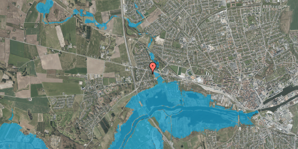 Oversvømmelsesrisiko fra vandløb på Aage Beks Vej 7A, 8920 Randers NV