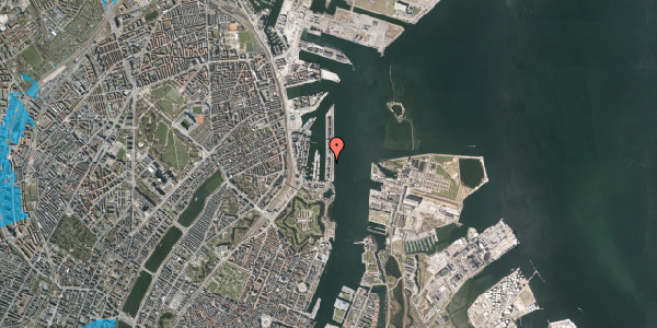 Oversvømmelsesrisiko fra vandløb på Langelinie Allé 17, 3. , 2100 København Ø