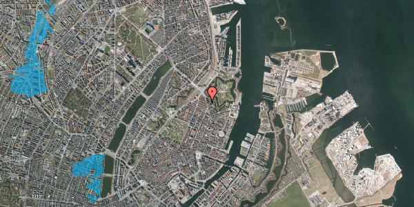 Oversvømmelsesrisiko fra vandløb på Store Kongensgade 128, 4. tv, 1264 København K
