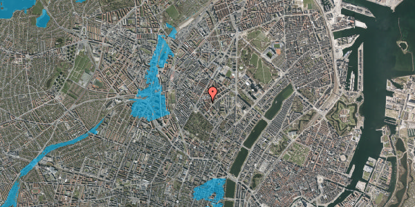 Oversvømmelsesrisiko fra vandløb på Udbygade 13, 3. tv, 2200 København N
