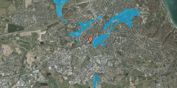 Oversvømmelsesrisiko fra vandløb på Søndervangs Allé 18C, st. th, 8260 Viby J