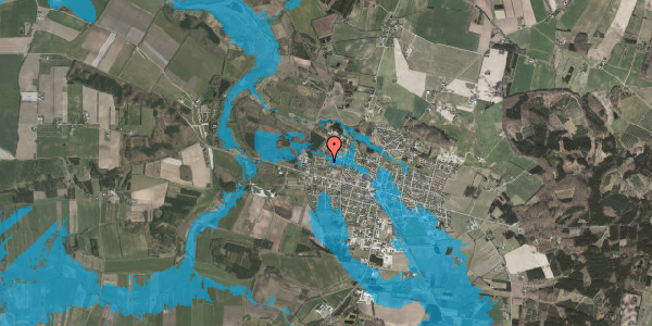 Oversvømmelsesrisiko fra vandløb på Moselunden 43, 8963 Auning