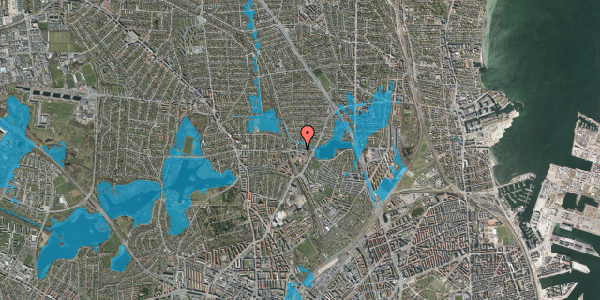 Oversvømmelsesrisiko fra vandløb på Emdrupvej 70, 2400 København NV