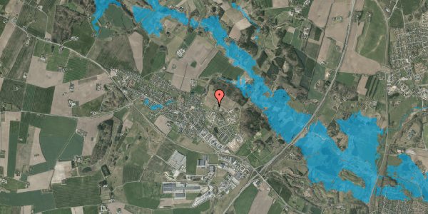 Oversvømmelsesrisiko fra vandløb på Provstlund Skovvej 71, 8700 Horsens