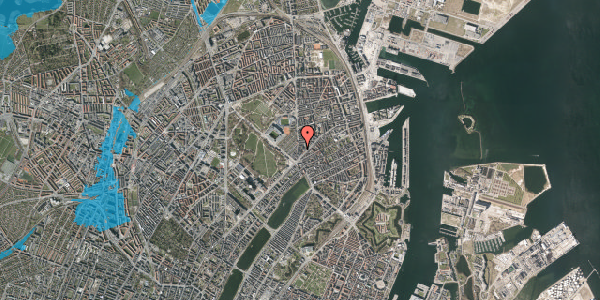 Oversvømmelsesrisiko fra vandløb på Østerbrogade 84D, 2100 København Ø