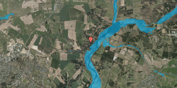 Oversvømmelsesrisiko fra vandløb på Hedegården 6A, 8600 Silkeborg