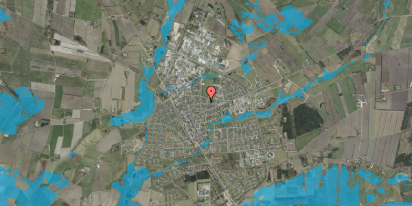 Oversvømmelsesrisiko fra vandløb på Lindealle 19B, 6900 Skjern
