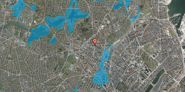 Oversvømmelsesrisiko fra vandløb på Dortheavej 2A, 3. th, 2400 København NV