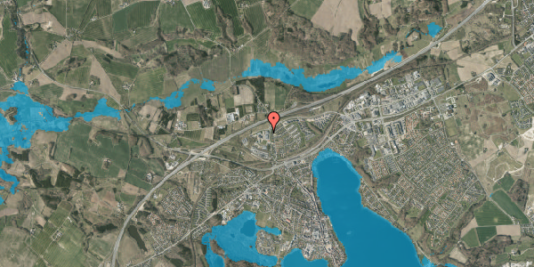 Oversvømmelsesrisiko fra vandløb på Godthåbsvej 19, 8660 Skanderborg