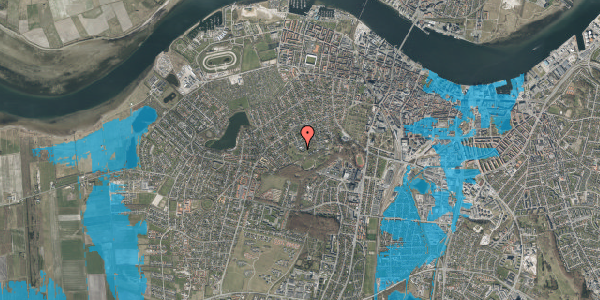 Oversvømmelsesrisiko fra vandløb på Kong Georgs Vej 22, 9000 Aalborg