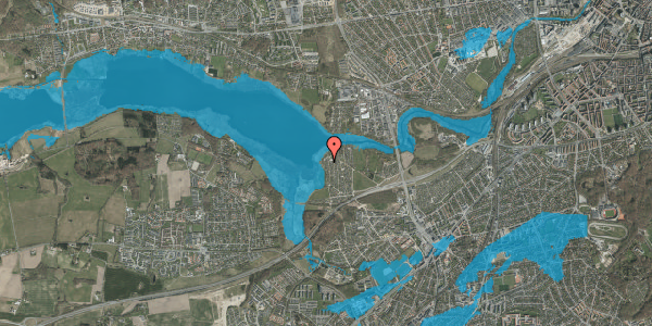 Oversvømmelsesrisiko fra vandløb på Haveforeningen Norringholm 570, 8260 Viby J