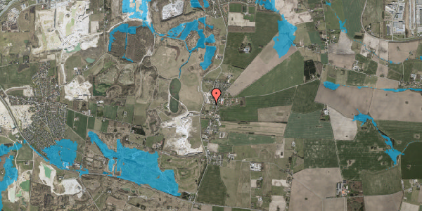 Oversvømmelsesrisiko fra vandløb på M W Gjøes Vej 13, 2640 Hedehusene