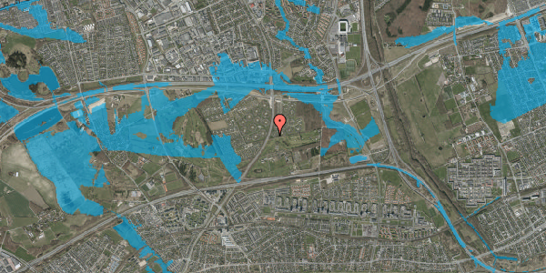 Oversvømmelsesrisiko fra vandløb på Brøndby Haveby Afd 3 104, 2605 Brøndby
