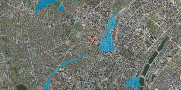 Oversvømmelsesrisiko fra vandløb på Rabarbervej 10, st. 14, 2400 København NV