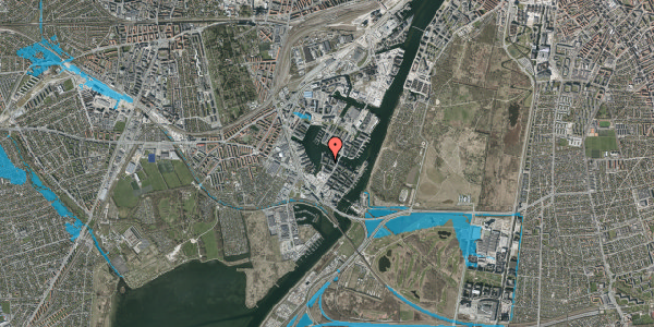 Oversvømmelsesrisiko fra vandløb på Thad Jones Vej 10, st. , 2450 København SV