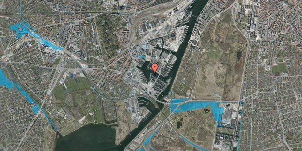 Oversvømmelsesrisiko fra vandløb på Richard Boones Vej 8, 4. th, 2450 København SV
