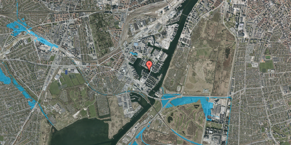 Oversvømmelsesrisiko fra vandløb på Dexter Gordons Vej 35, 2. 2, 2450 København SV