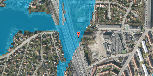 Oversvømmelsesrisiko fra vandløb på Lyngbyvej 182, 2100 København Ø