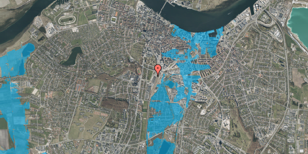 Oversvømmelsesrisiko fra vandløb på Postmestervej 1, 9000 Aalborg