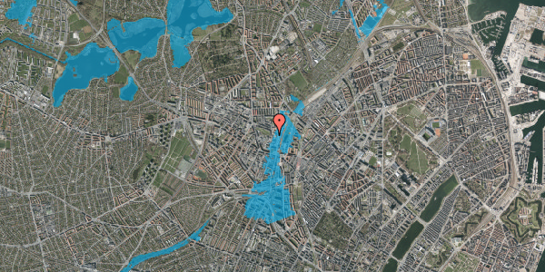 Oversvømmelsesrisiko fra vandløb på Rebslagervej 10, 3. 16, 2400 København NV